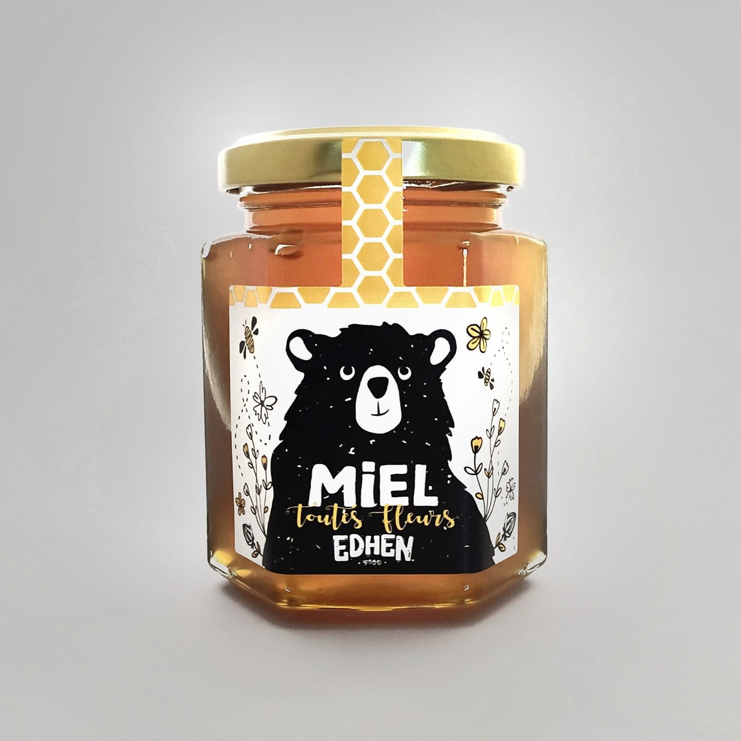Miel toutes fleurs EDHEN™ - Découvrez un goût floral inédit dans ce condensé naturel et 100% français. Ce miel de Provence est disponible a la vente en ligne en Bretagne et est livré gratuitement dans la ville de Ploërmel. Pot de 250g. EDHEN FOOD Miel de France